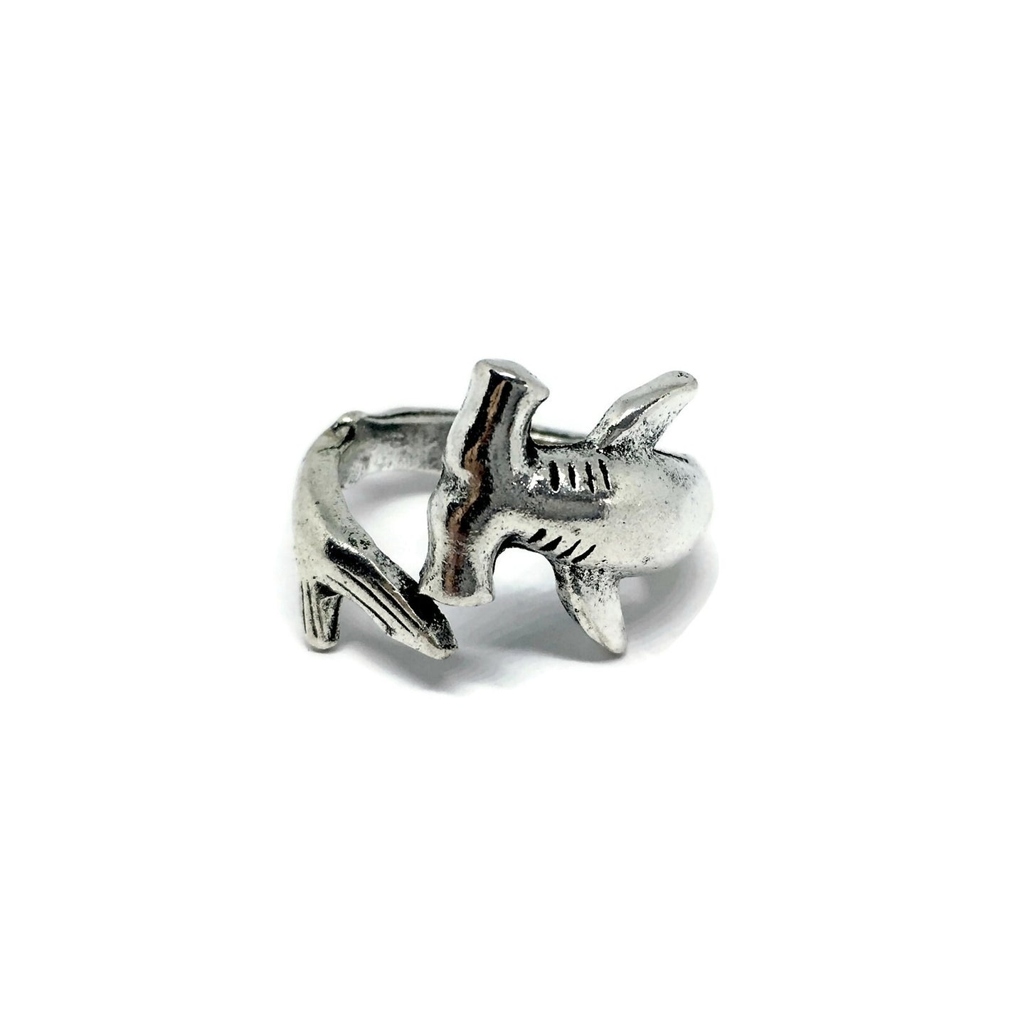 Hammerhead Shark Band Ring