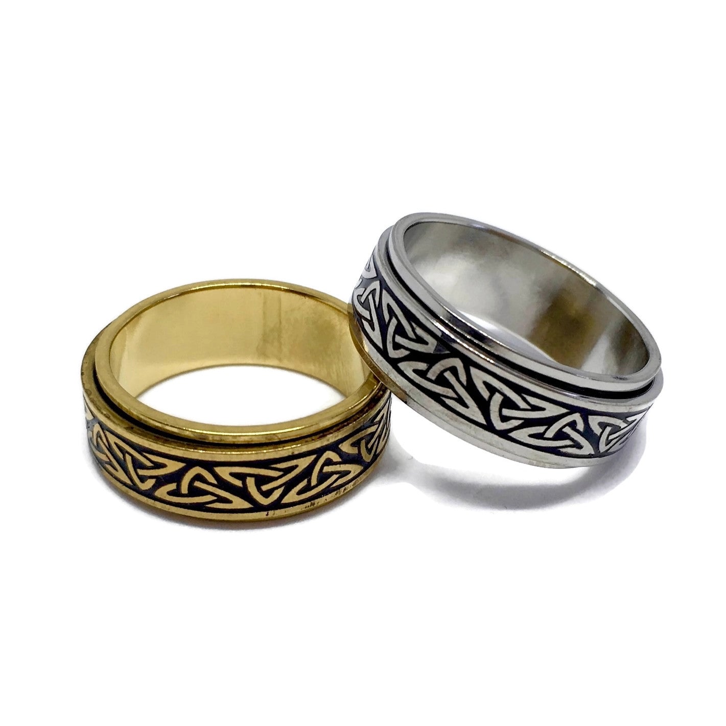 Celtic Pattern Spinning Band Ring