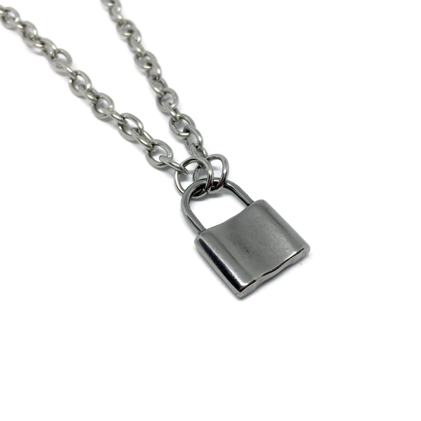 Chunky Padlock Link Necklace