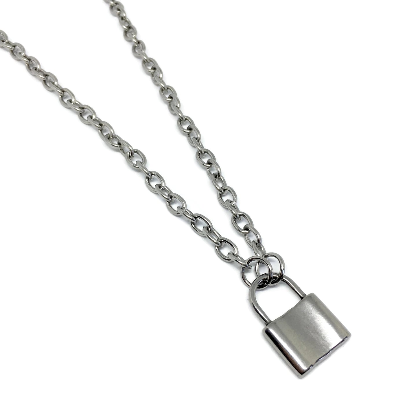 Chunky Padlock Link Necklace