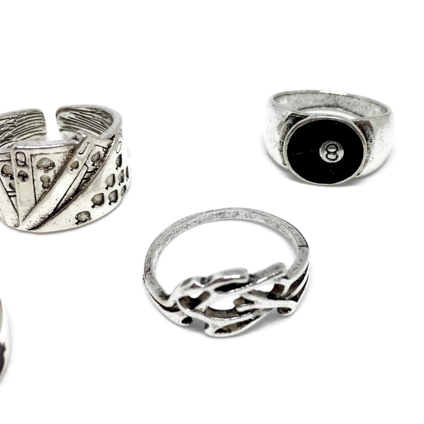 5 Piece Playing Cards Ring Set