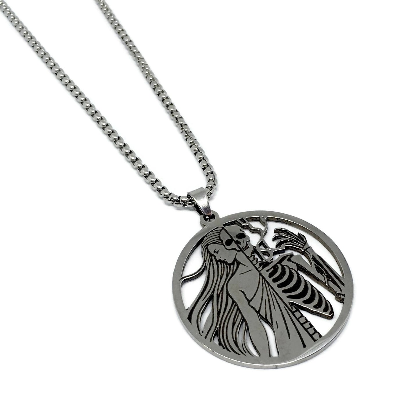 Angel vs Demon Circle Necklace