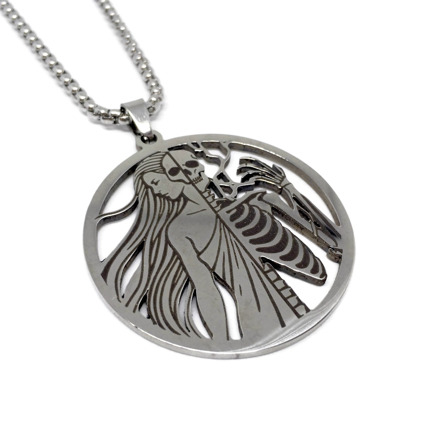 Angel vs Demon Circle Necklace
