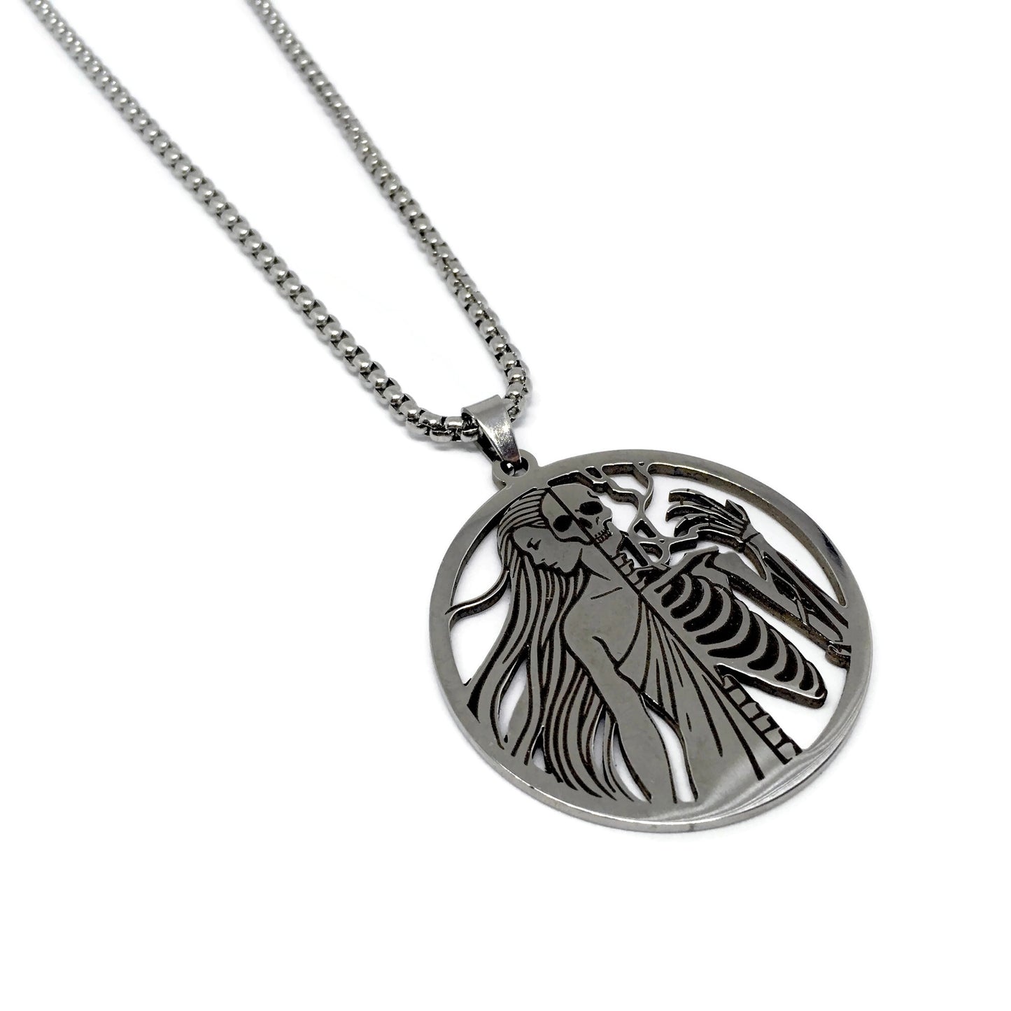 Angel vs Demon Circle Necklace