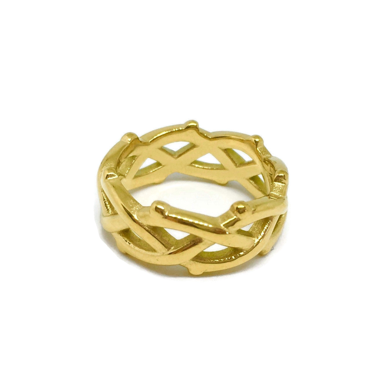 Barbed Wire Thorns Band Ring