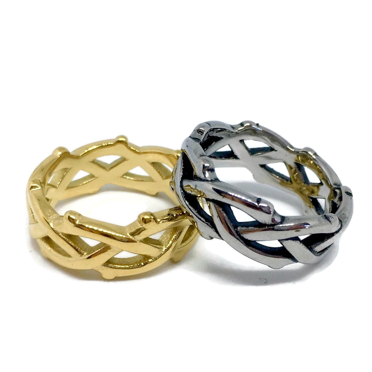 Barbed Wire Thorns Band Ring