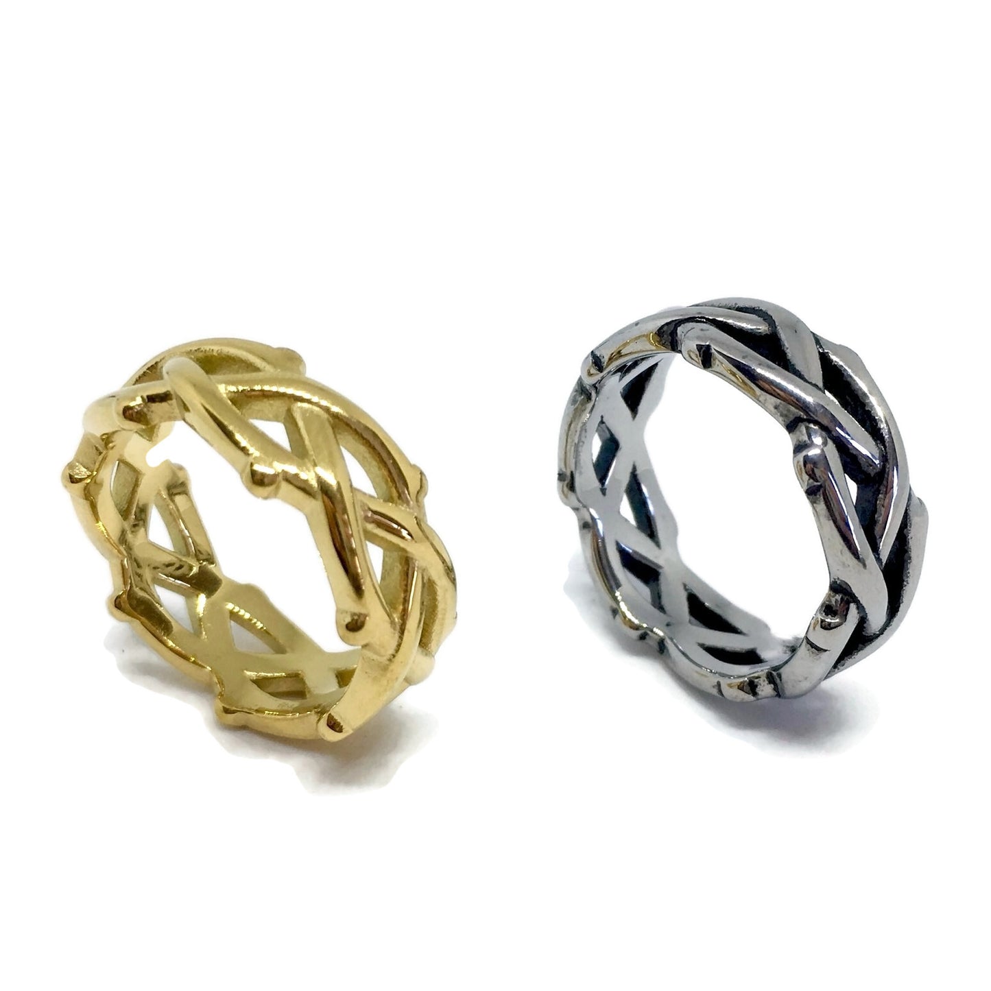 Barbed Wire Thorns Band Ring