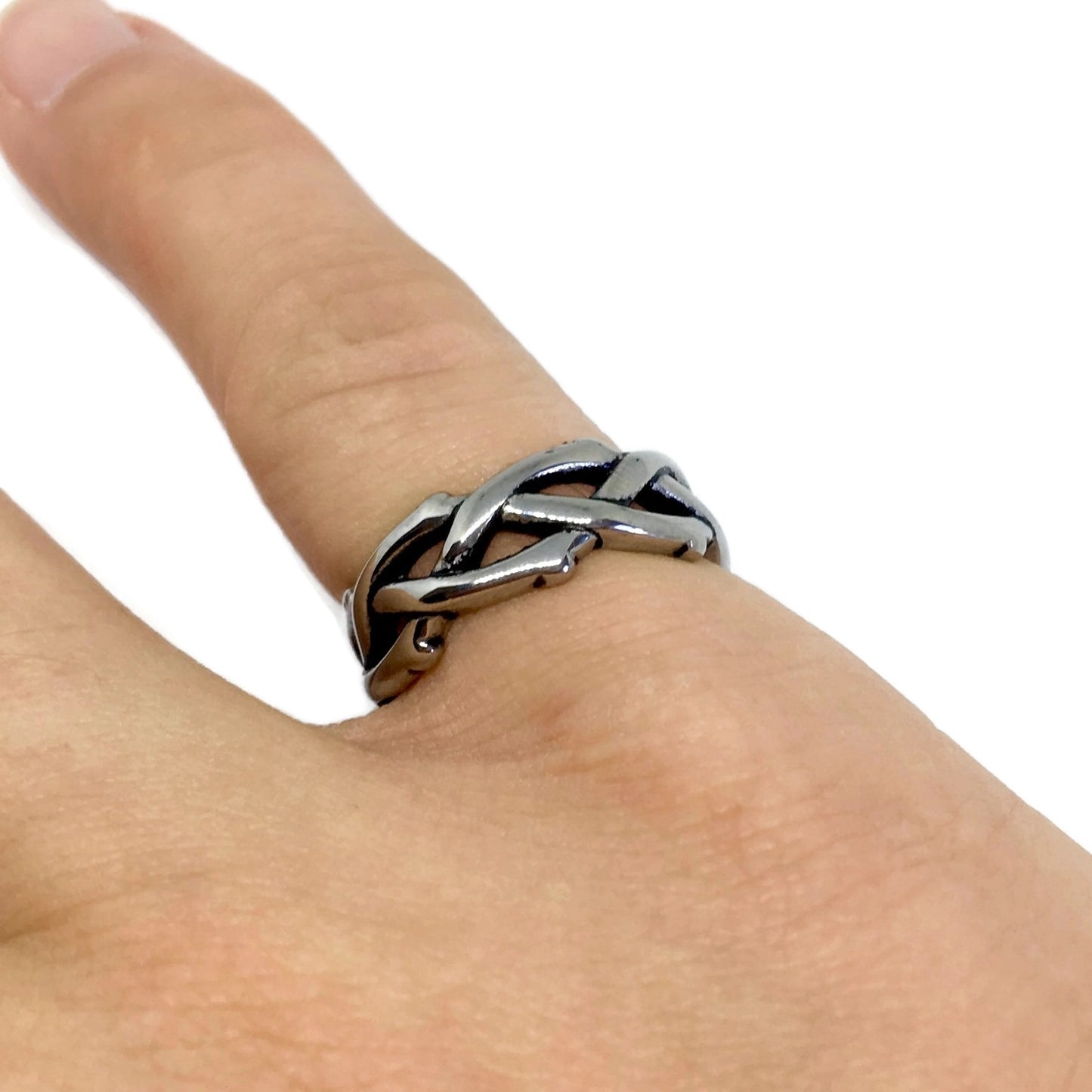 Barbed Wire Thorns Band Ring