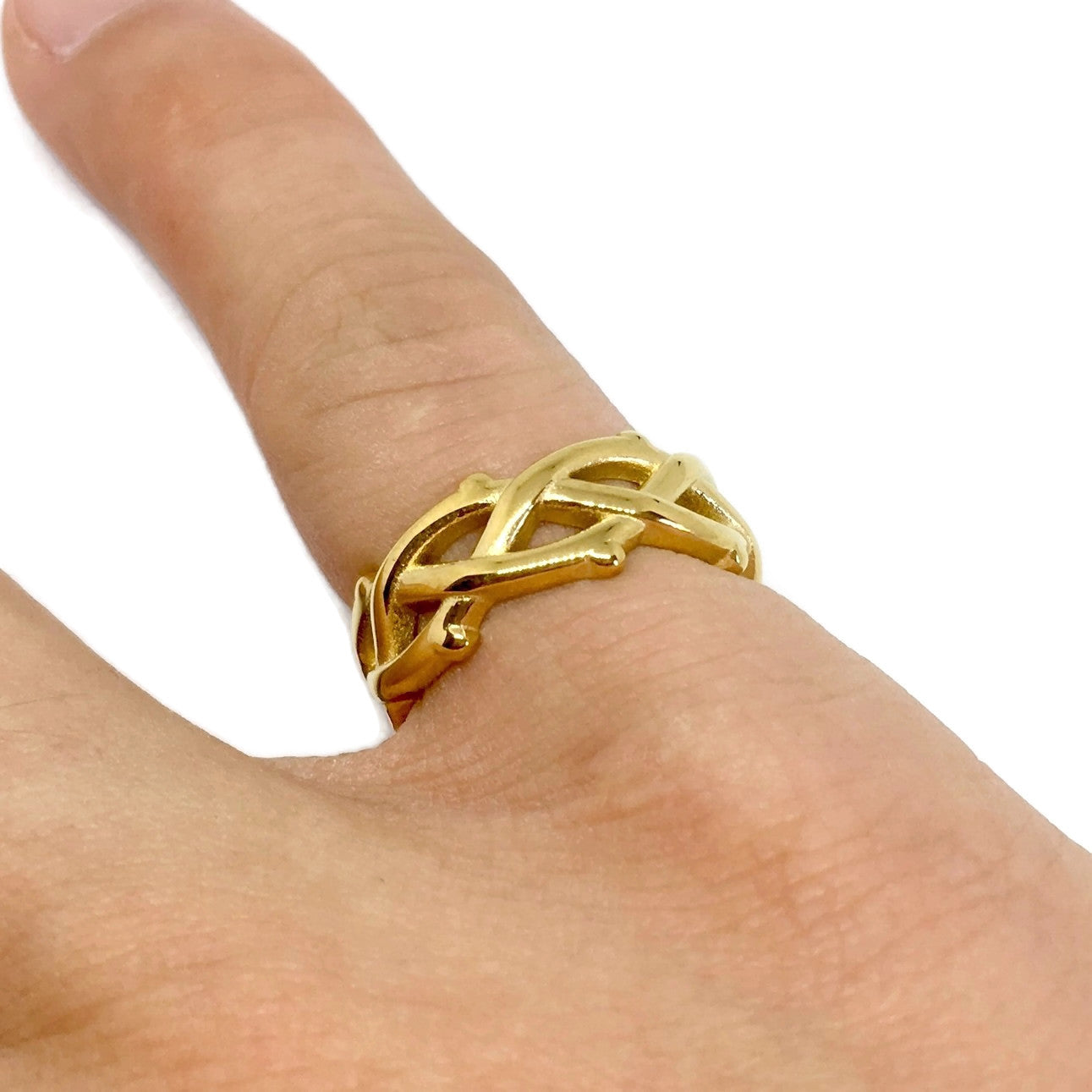 Barbed Wire Thorns Band Ring