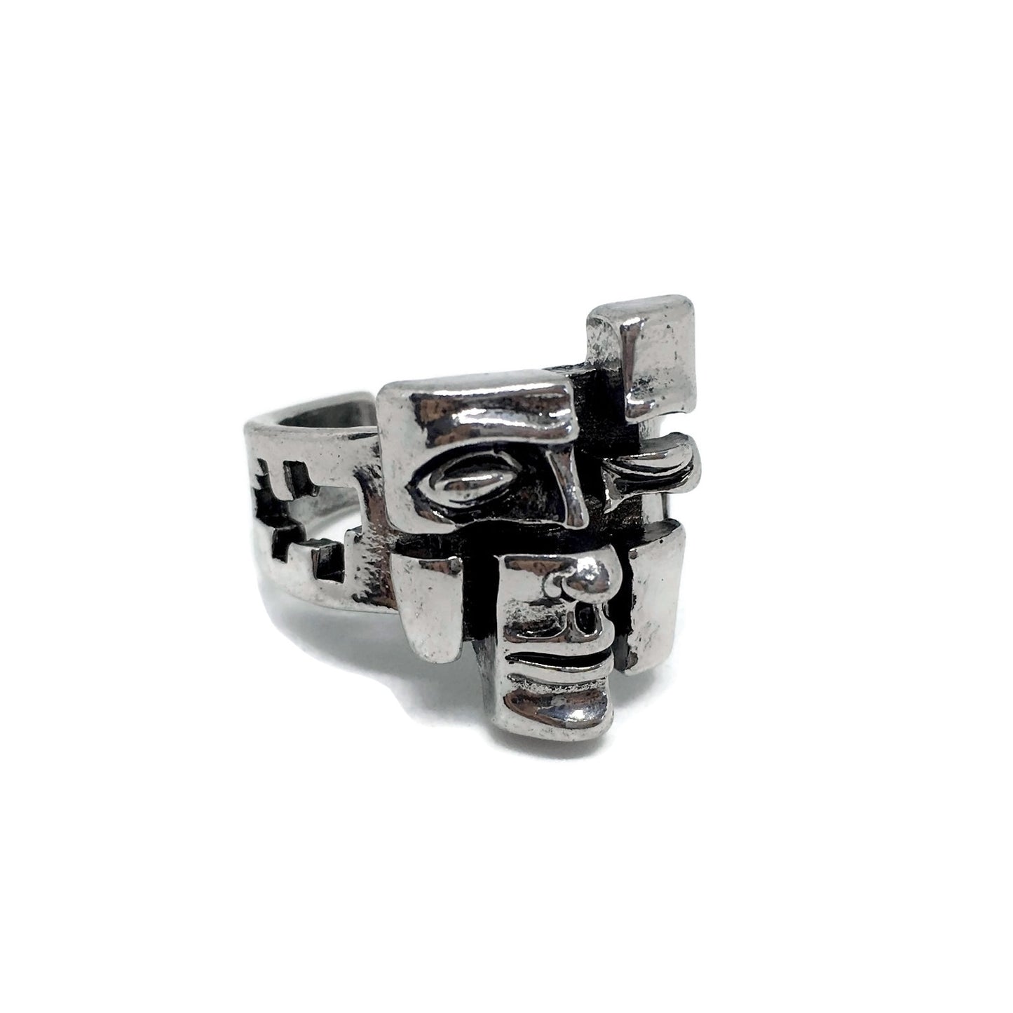 Abstract Opening Face Adjustable Ring