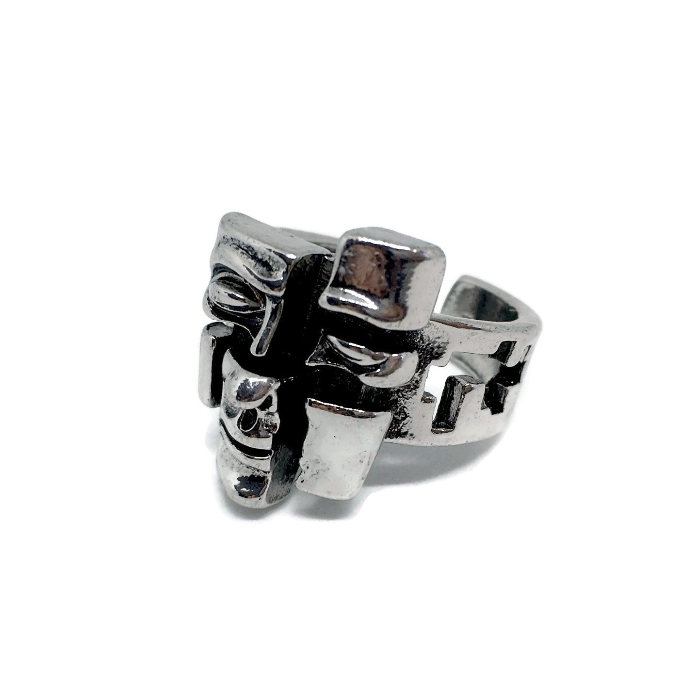 Abstract Opening Face Adjustable Ring