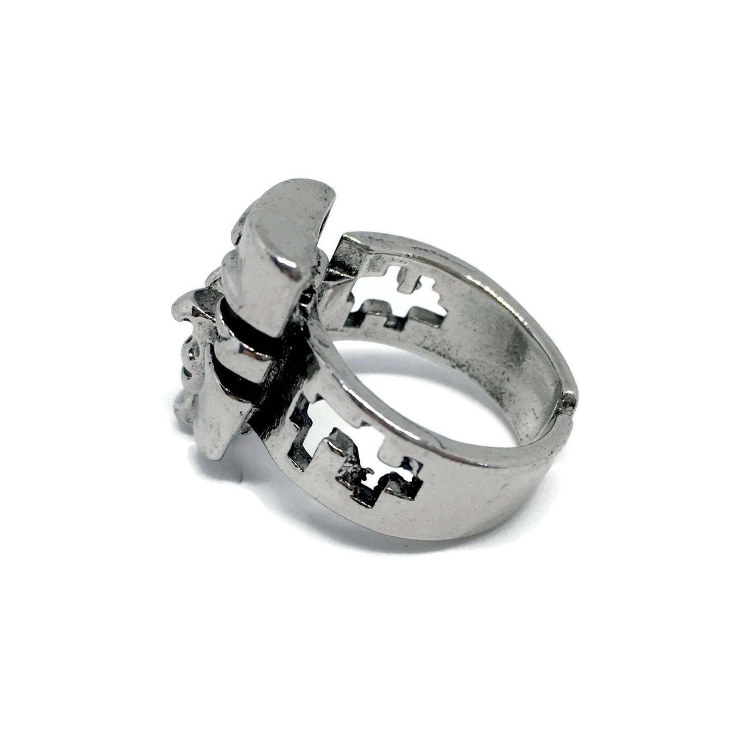 Abstract Opening Face Adjustable Ring