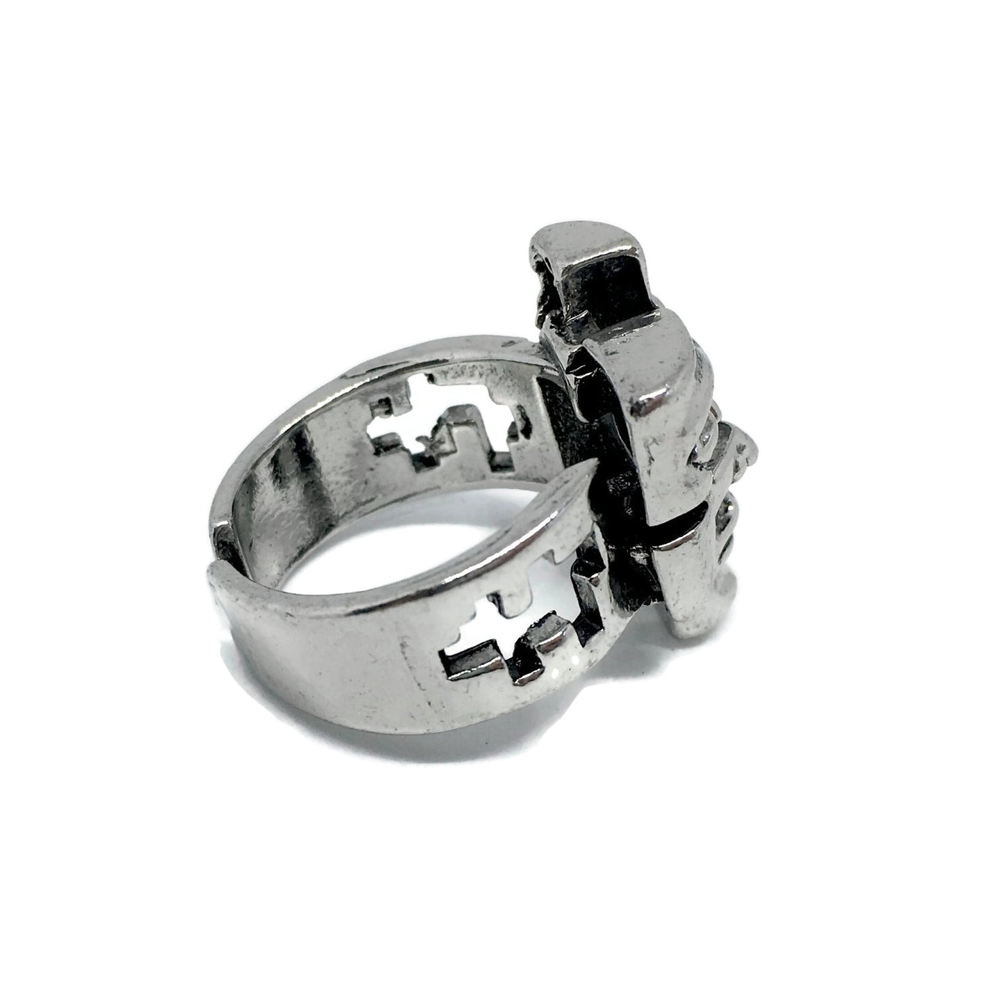 Abstract Opening Face Adjustable Ring