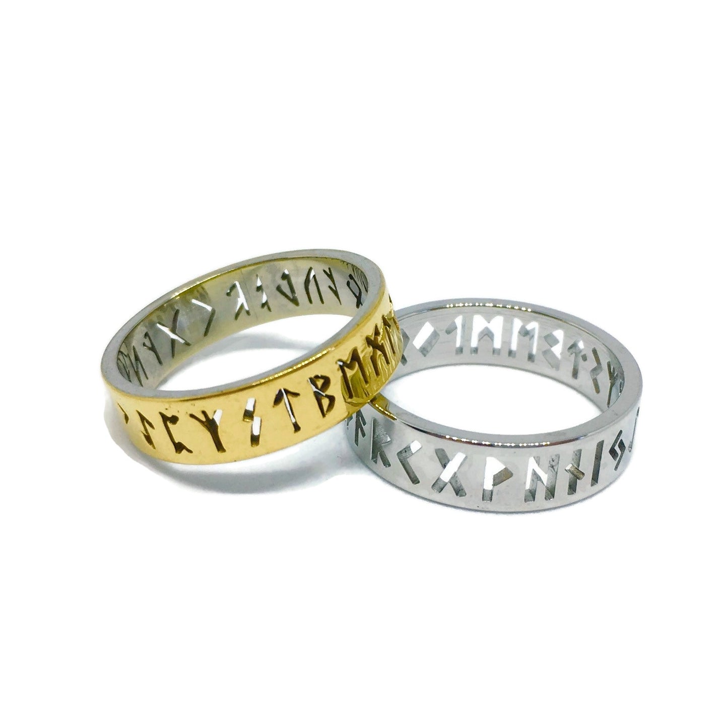 Nordic Runes Cutout Band Ring