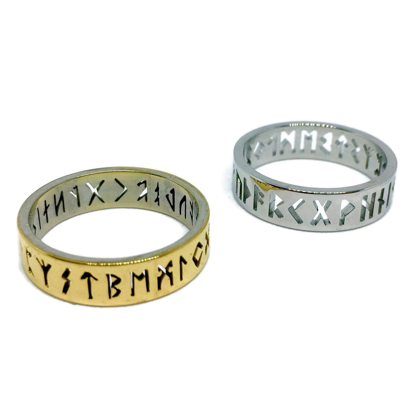Nordic Runes Cutout Band Ring