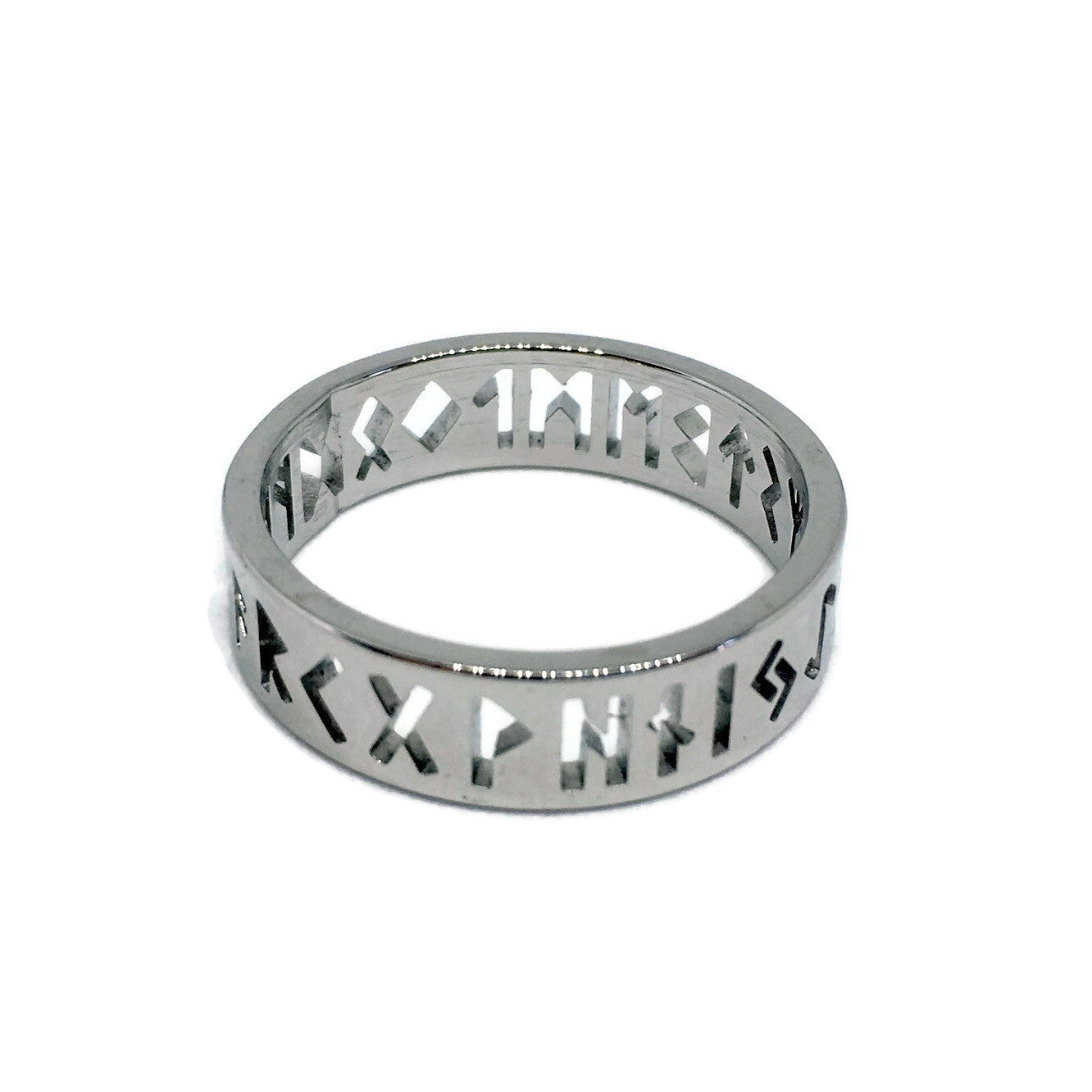 Nordic Runes Cutout Band Ring
