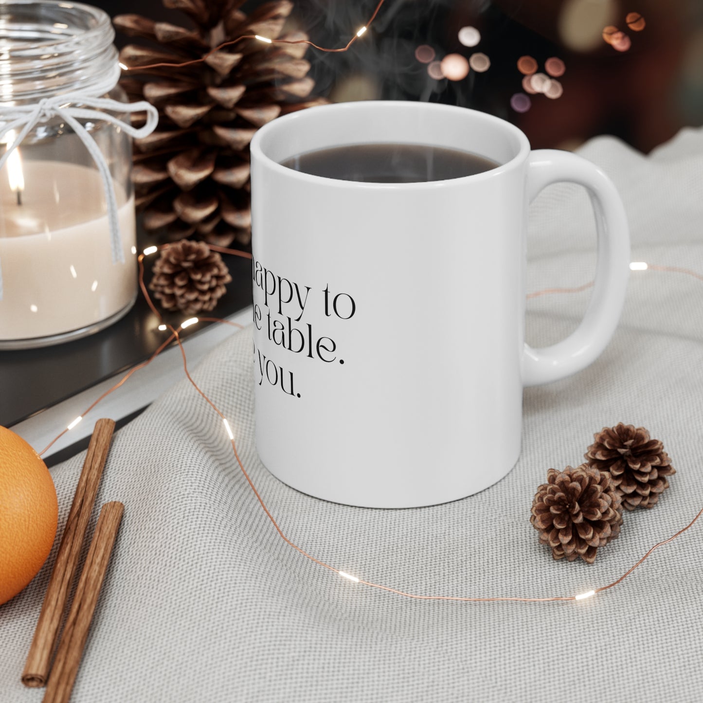 White Lotus Table Speech Mug