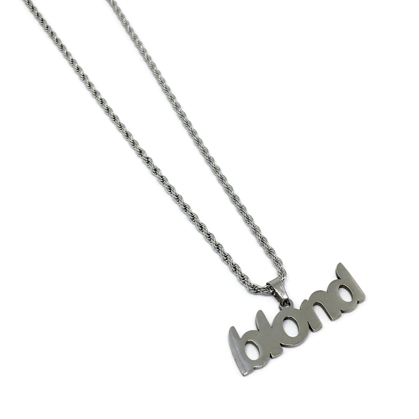 Blond Stainless Steel Bold Necklace