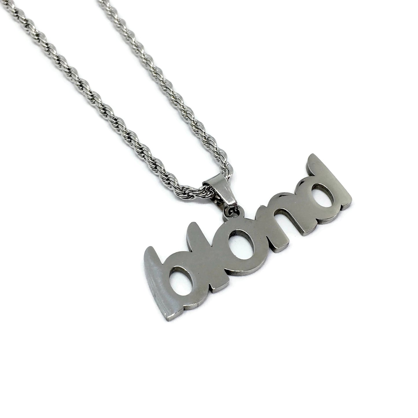 Blond Stainless Steel Bold Necklace