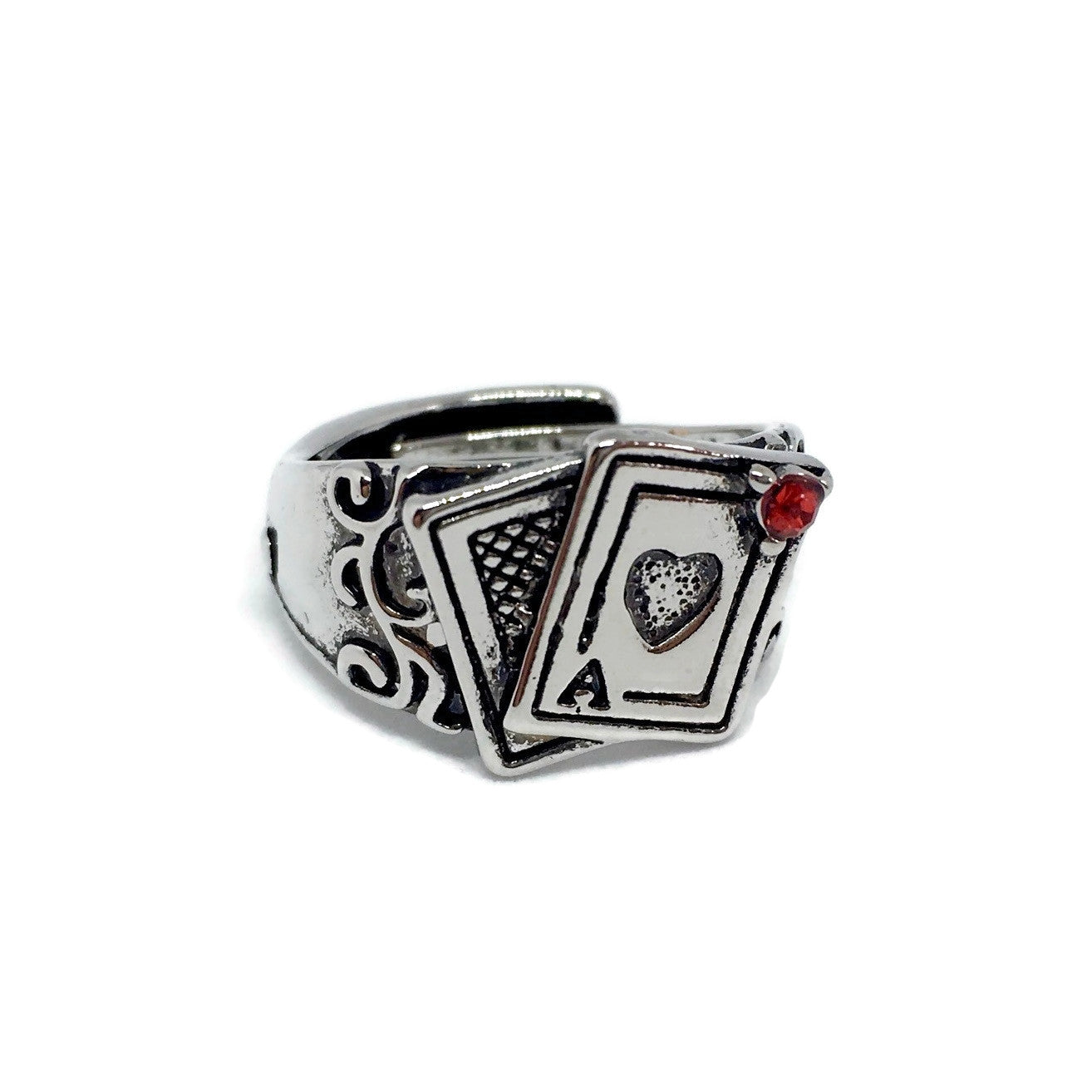 Ace of Spades Adjustable Ring