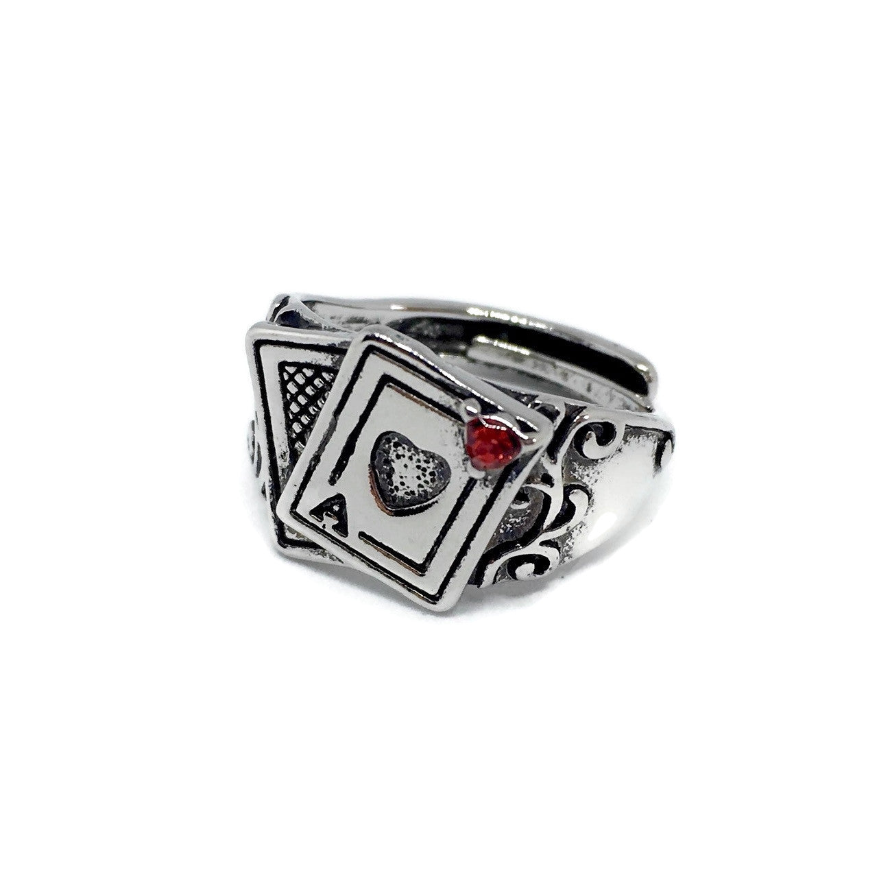Ace of Spades Adjustable Ring