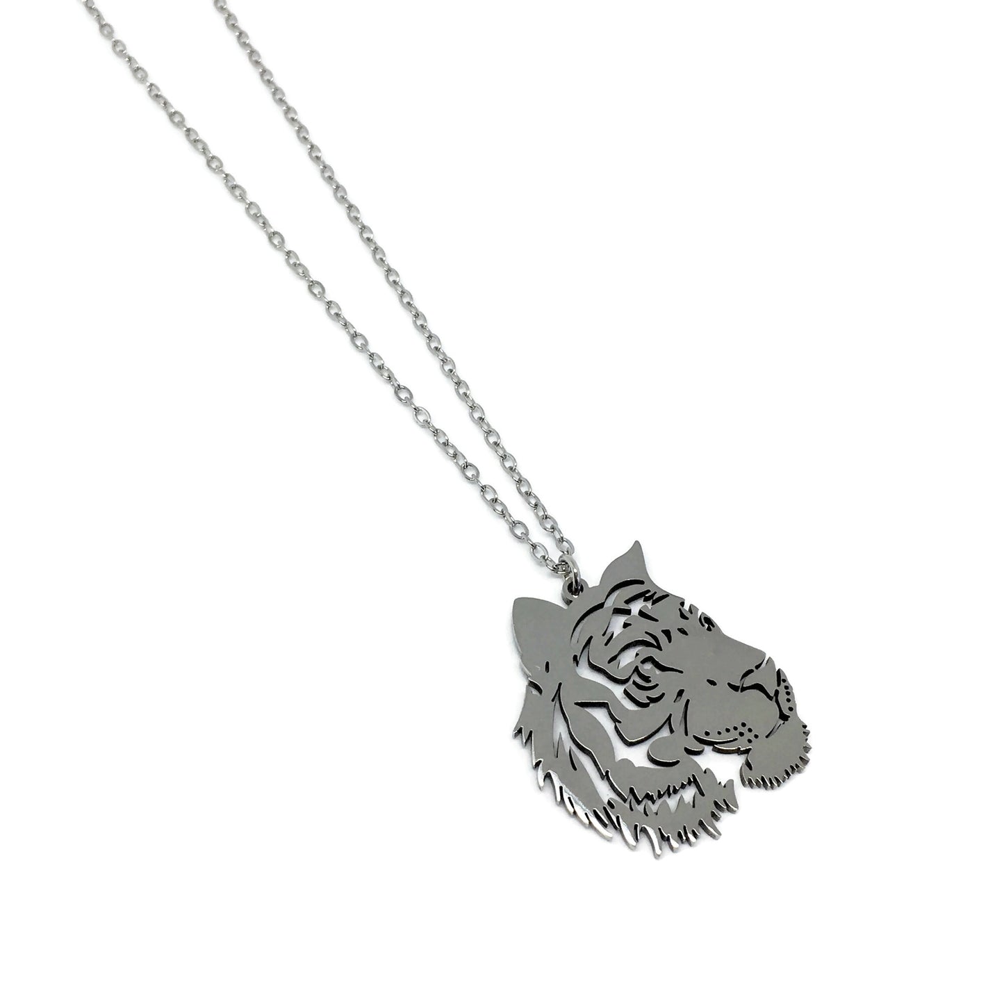 Tiger Outline Stainless Steel Necklace