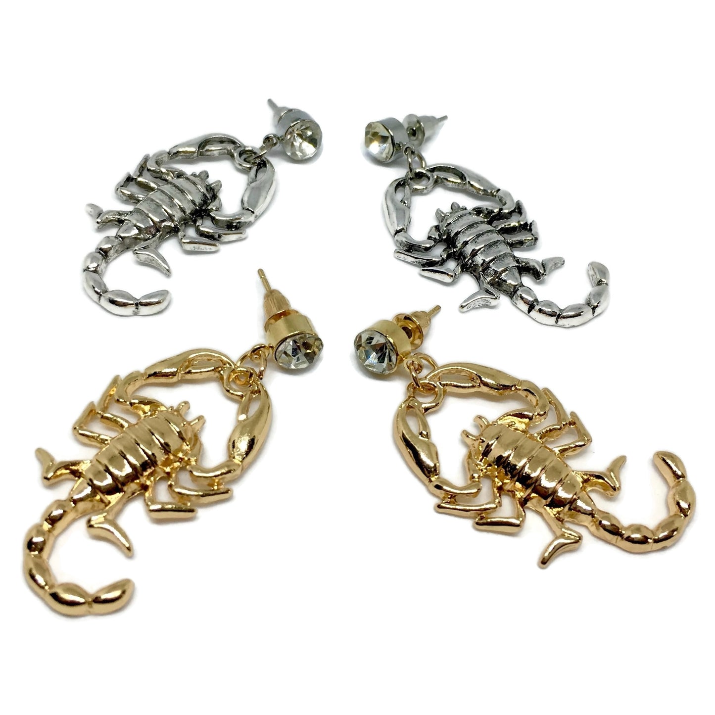 Iced Scorpion Dangle Earrings
