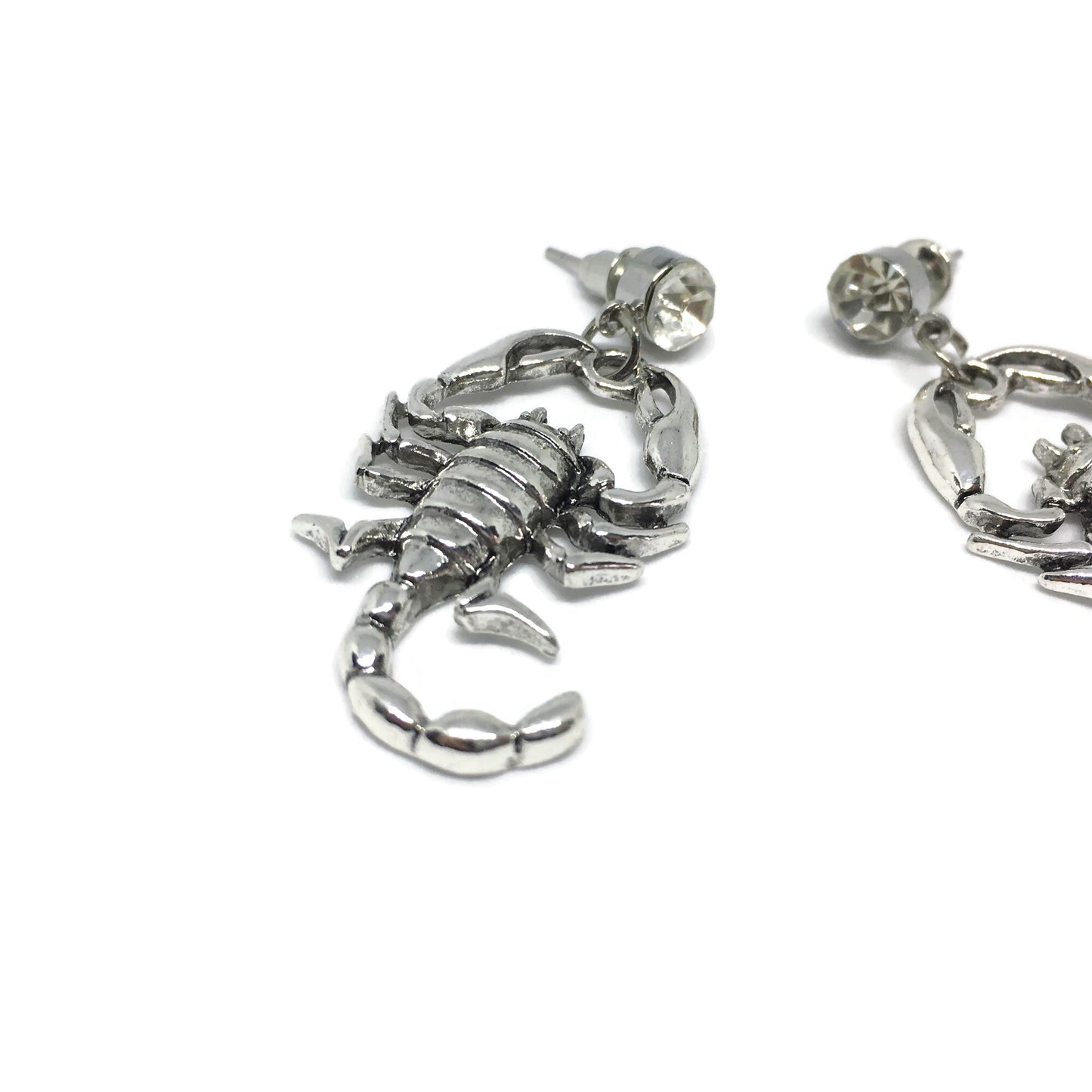 Iced Scorpion Dangle Earrings