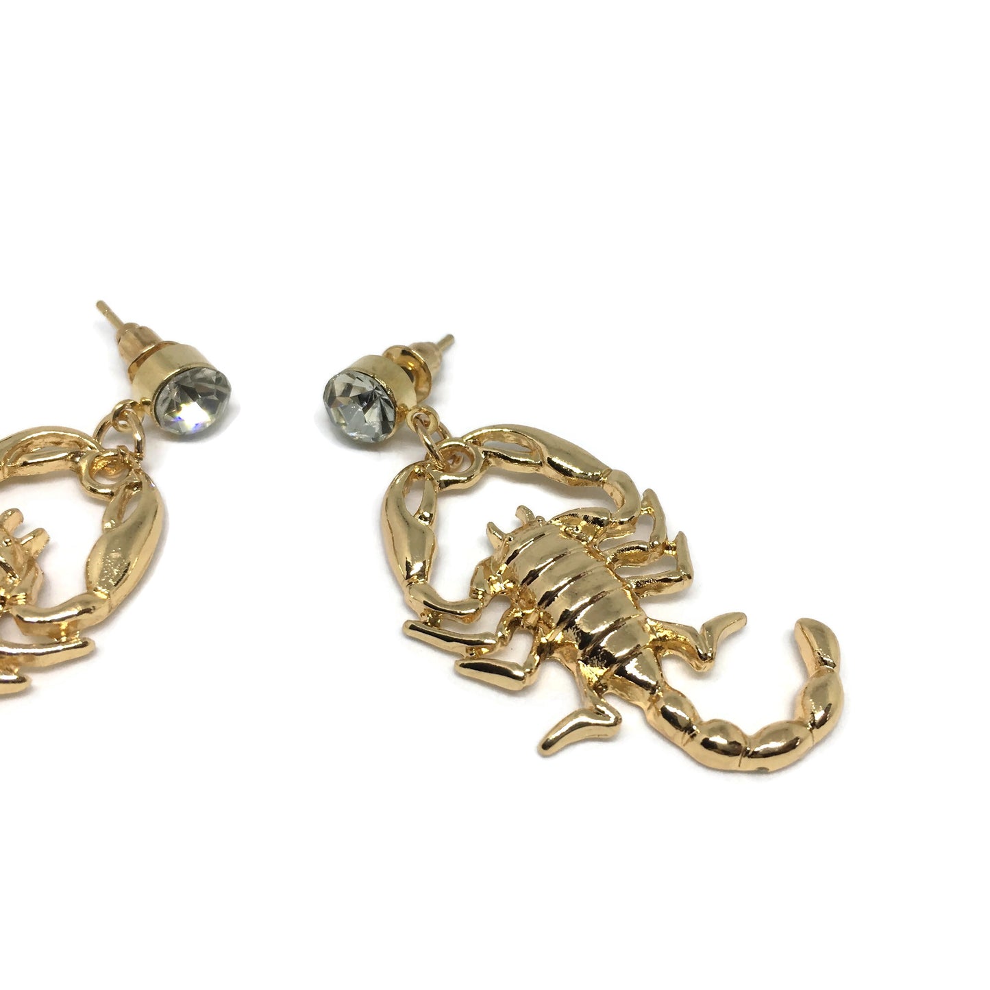 Iced Scorpion Dangle Earrings
