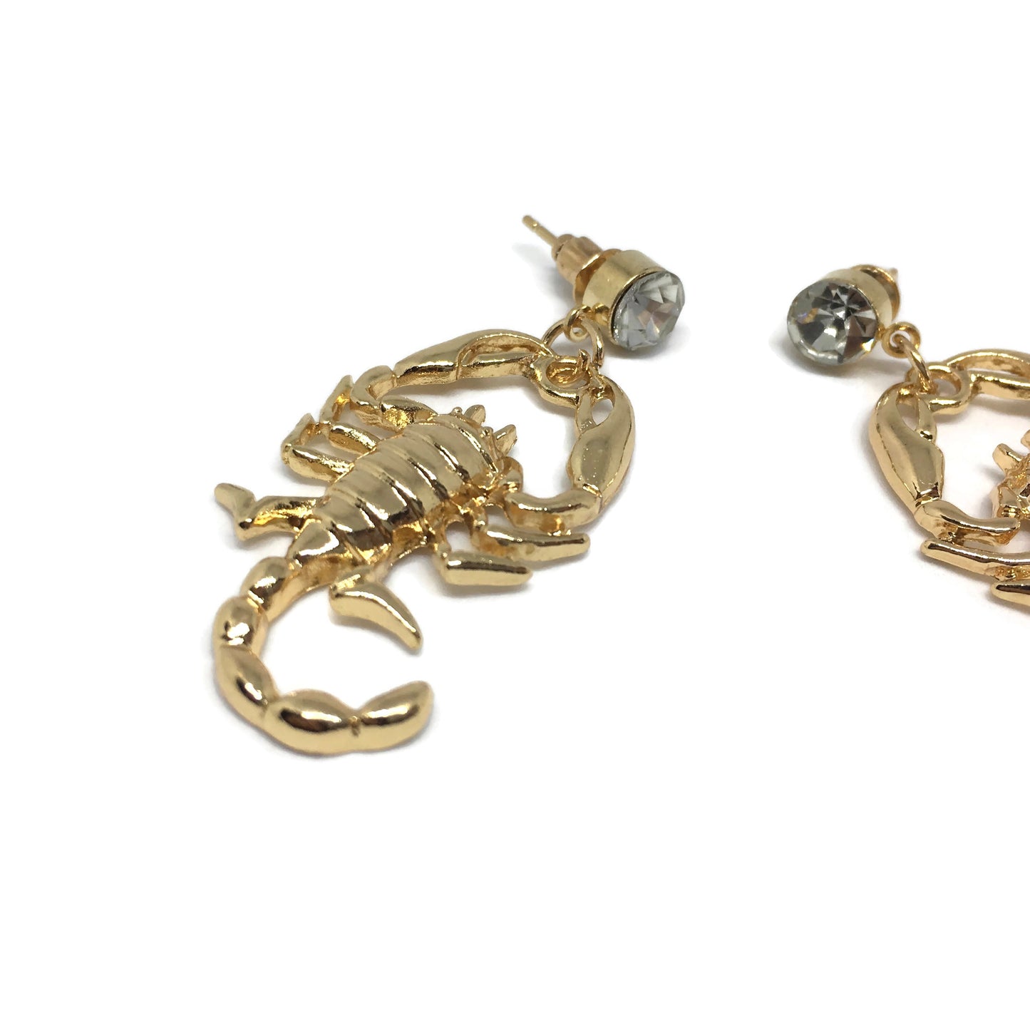 Iced Scorpion Dangle Earrings