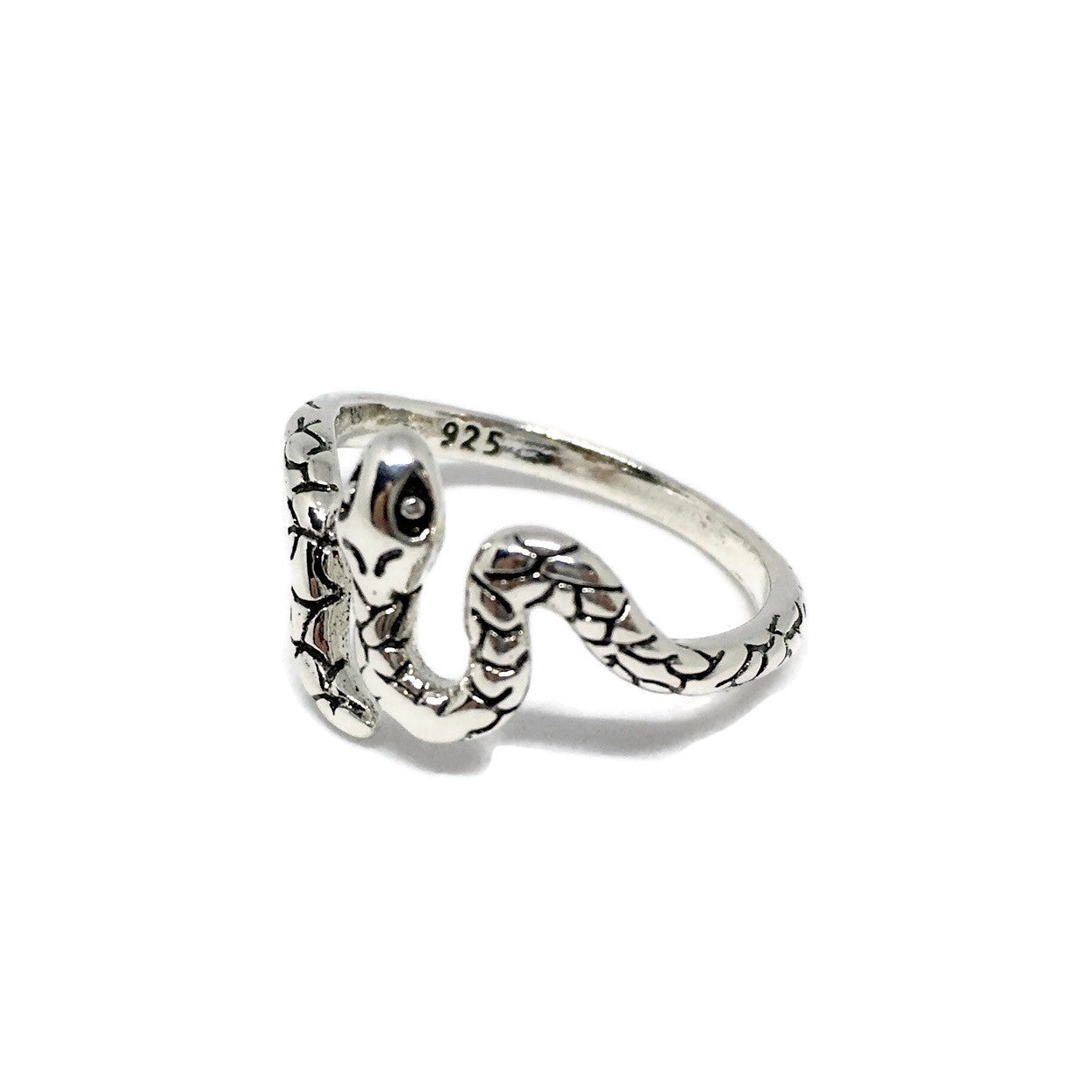 Black Mamba Adjustable Snake Ring