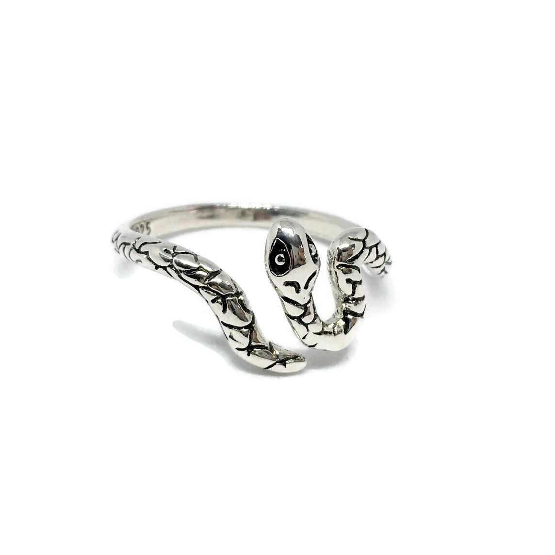 Black Mamba Adjustable Snake Ring