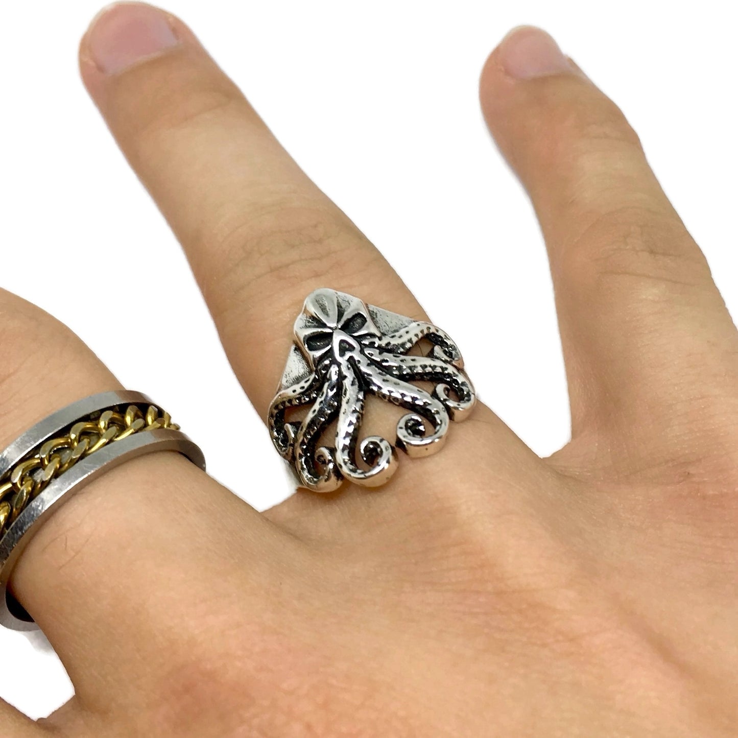 Octopus Skull Adjustable Ring