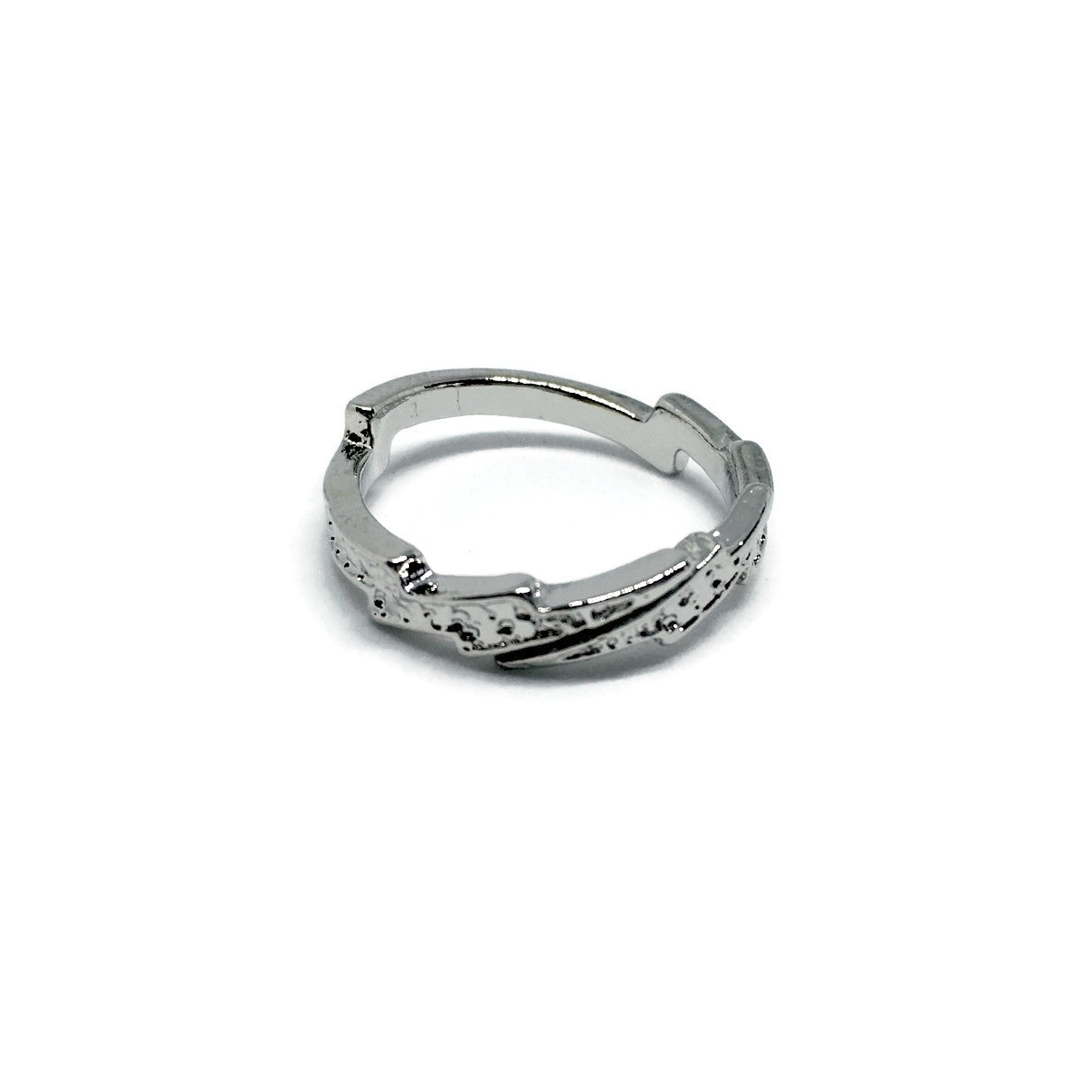 Lightning Iced-Style Band Ring