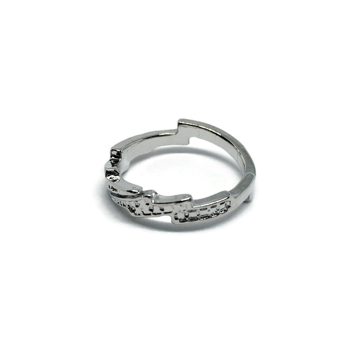 Lightning Iced-Style Band Ring