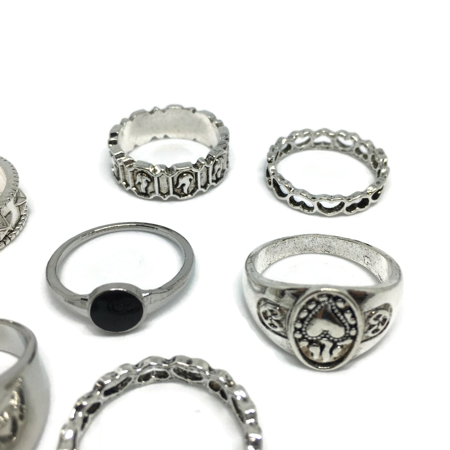 7 Piece Ace of Spades Ring Set