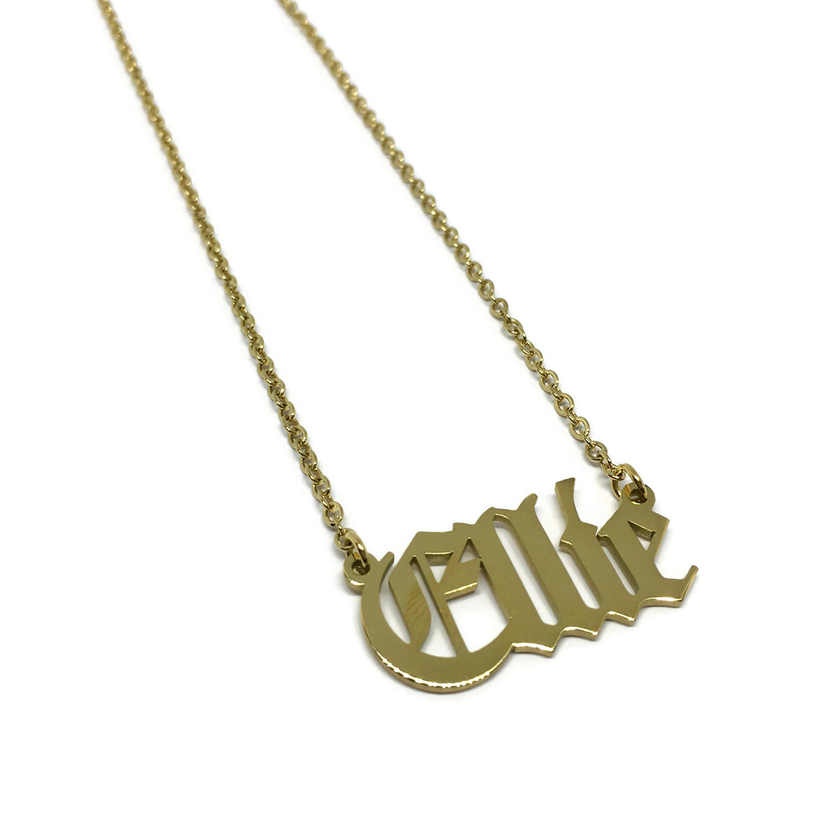 Old english style hot sale name necklace