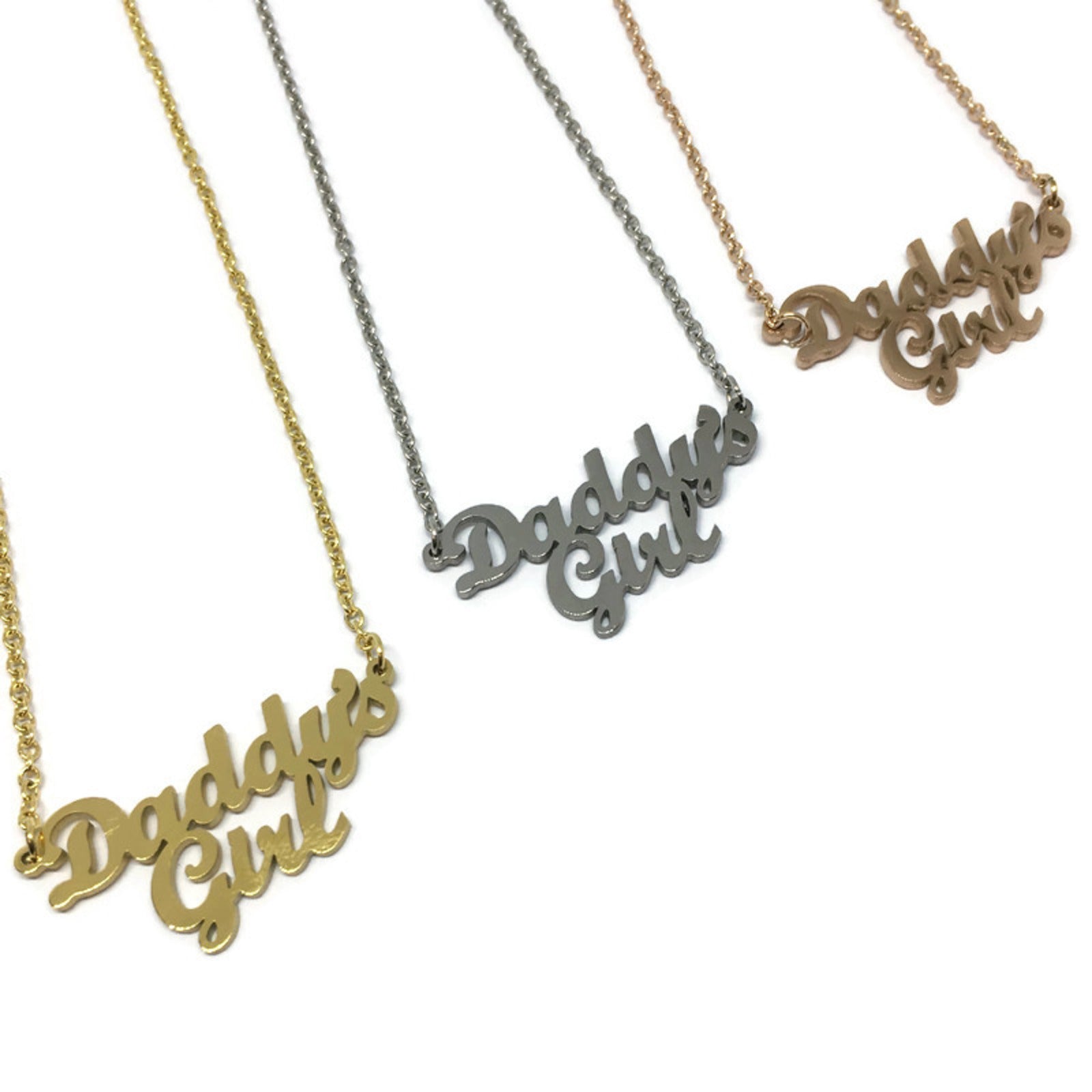 Chain Papa's Girl Necklace Daddys Girl Jewelry Daddy's Girl