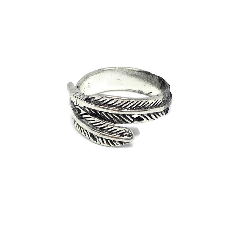 Feather Adjustable Band Ring