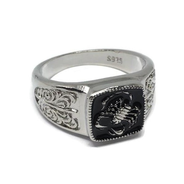 Scorpion Paisley Band Ring