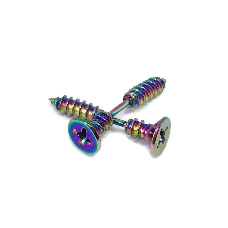 Stainless Steel Screw Earrings