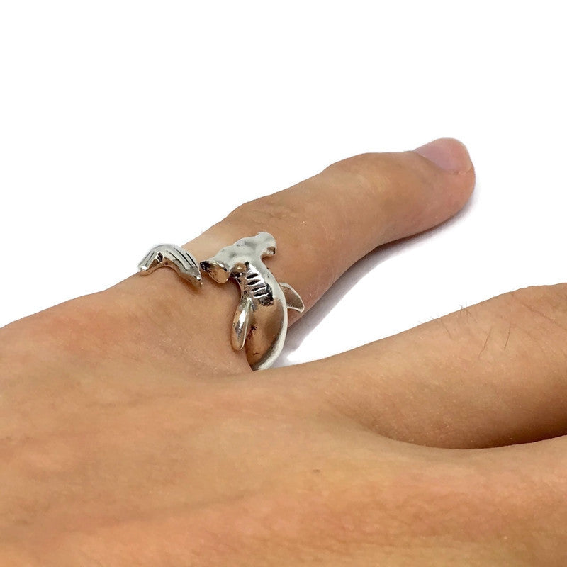 Hammerhead Shark Band Ring
