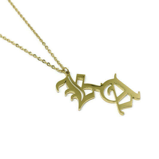 Old English Double-Initial Necklace