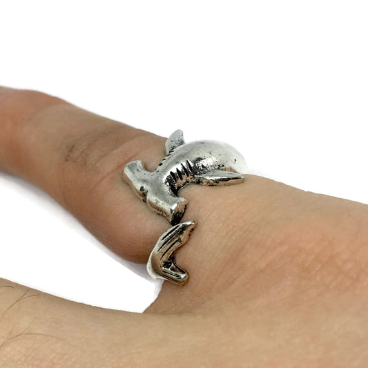 Hammerhead Shark Band Ring