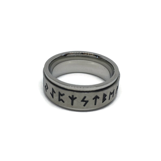 Nordic Runes Spinning Band Ring