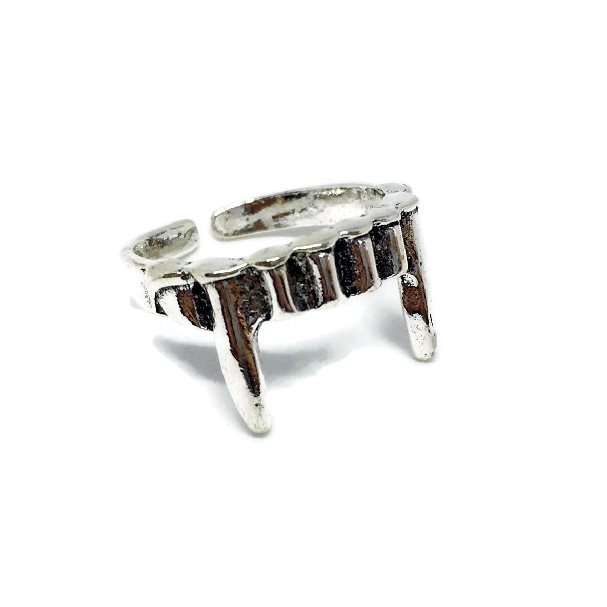 Vampire Fangs Adjustable Band Ring