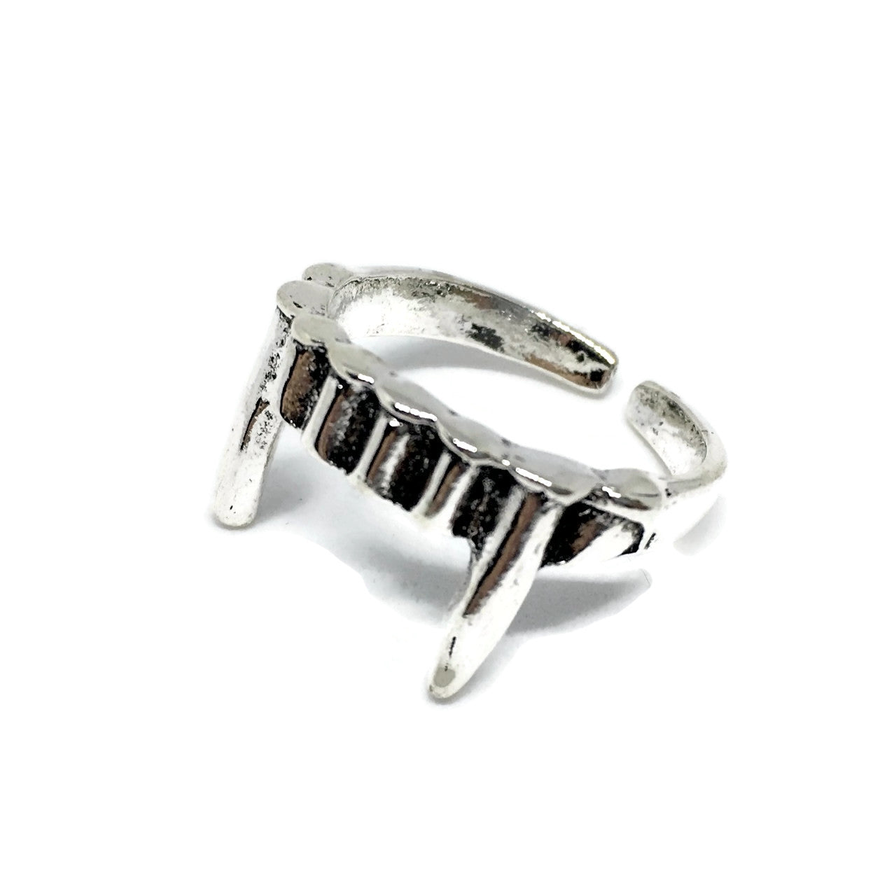 Vampire Fangs Adjustable Band Ring