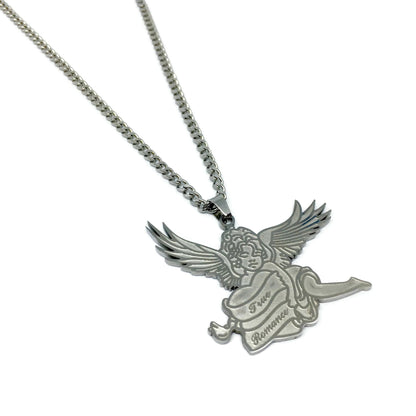 True Romance Cherub Tattoo Necklace