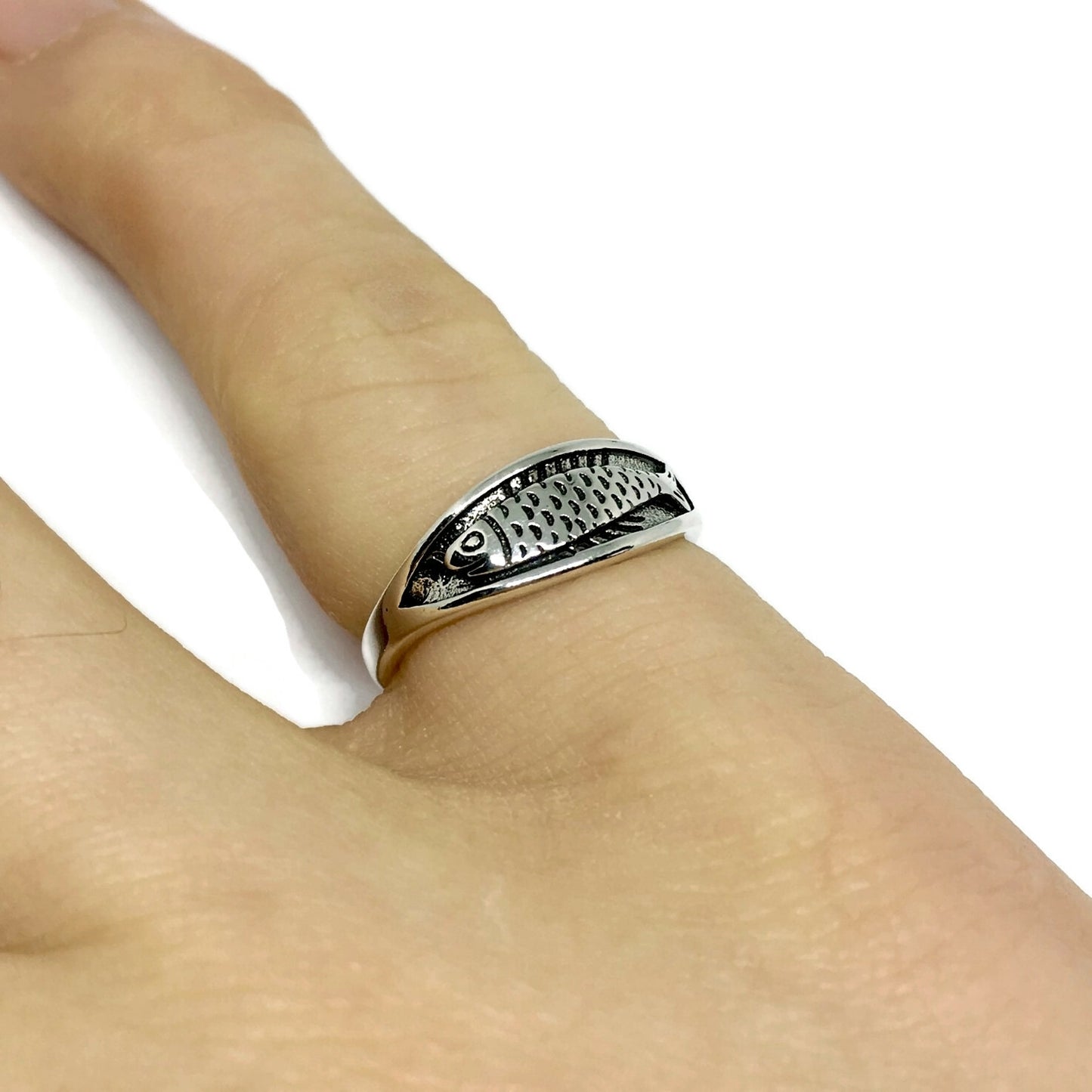 Fish Adjustable Band Ring