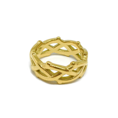 Barbed Wire Thorns Band Ring